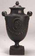 Wedgwood  Bentley Black Basalt Vase and Cover