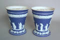 Pair of Wedgwood jasperware bough pots early 20th c