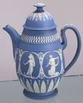 Adams Solid Blue Jasper Coffeepot and Cover