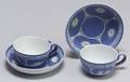 Pair of Wedgwood Dark Blue Jasper Dip Cups and Saucers