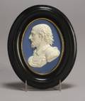 Wedgwood and Bentley Solid Blue Jasper Portrait Medallion of Shakespeare