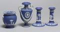 Three Wedgwood Dark Blue Jasper Dip Items