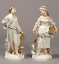 Pair of Limoges Porcelain Figures