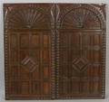 Pair of Continental Baroque Carved Oak Panels