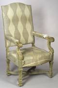 Louis XIV Style Painted and Parcelgilt Great Chair