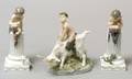Three Royal Copenhagen Porcelain Figures of Young Satyrs