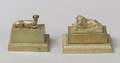 Two Empirestyle Figural Bronze Inkwells