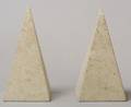 Pair of Stone Composition Pyramids