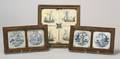 Three Framed Groups of Blue and White Delft Tiles