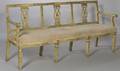 Italian Neoclassical Painted Triple Chairback Settee