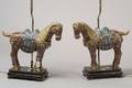 Pair of Chinese Cloisonne Horse Figures