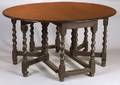 William and Mary Style Oak Dropleaf Gateleg Table