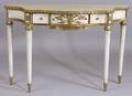 Italian Neoclassicalstyle White Painted and Parcelgilt Side Table