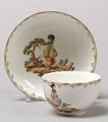 Continental Porcelain Cup and Saucer