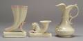 Three Black Mark Belleek Porcelain Items