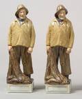 Two Matching Royal Copenhagen Porcelain Figures of Fisherman
