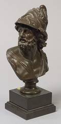 French Bronze Bust of Ajax after the Antique