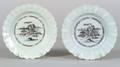 Two Delftware Polychrome Decorated BiancoSopraBianco Plates