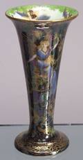 Wedgwood Black Fairyland Lustre Butterfly Women Trumpet Vase