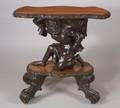 Continental Carved Walnut Figural Occasional Table