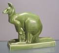 Wedgwood Matte Green Glazed Skeaping Kangaroo