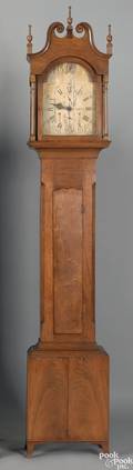 Pennsylvania Federal walnut tall case clock ca 1810