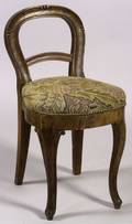 Louis XV Style Walnut and Needlepoint Upholstered Childs Chair