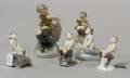 Five Royal Copenhagen Figures of Satyr Children