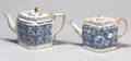 Two English Blue and White Harleytype Teapots