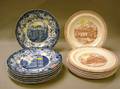 Two Sets of Eight Wedgwood Harvard Plates