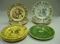 Fourteen Wedgwood Handpainted and Transfer Decorated Ivanhoe Pattern Dinner Plates