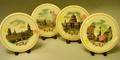 Set of Four Wedgwood London Scenes Transfer Decorated Porcelain Plaques