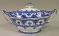 F  Sons Flow Blue Dudley Pattern Covered Tureen