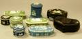 Eight Assorted Wedgwood Jasper Covered Boxes and a Black Basalt Covered Box