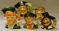 Six Large Royal Doulton Character Jugs