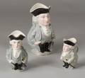 Graduated Set of Three Lenox Porcelain Handpainted George Washington Toby Jugs