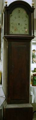 Federal Stained Pine Tall Case Clock
