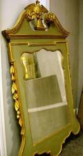 Georgianstyle Parcelgilt and Green Painted Mirror