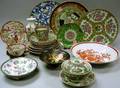Twentyone Pieces of Chinese Export Rose Medallion and Assorted Porcelain Tableware