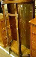 Early 20th Century Oak Dshaped China Cabinet