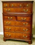 Georgianstyle Mahogany and Mahogany Veneer Tall Chest of Drawers