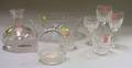 Twentysix Pieces of Irish Colorless Crystal Tableware