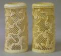 Pair of Chinese Carved and Pierced Ivory Ornaments