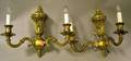 Pair of Georgianstyle Brass Wall Sconces