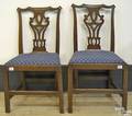 Pair of English Chippendale side chairs