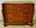 Georgianstyle Carved Mahogany and Mahogany Veneer Serpentine FourDrawer Chest