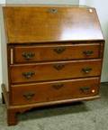 Childs Chippendale Tiger Maple Slantlid Desk
