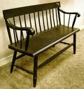 Black Painted Windsor Settee