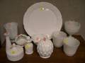 Eleven Milk Glass Table Items