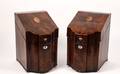 Pair of 18th C Knife Boxes w Satinwood Inlay